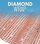 Faux Diamond Bling Wrap for Wedding, Party, Centerpiece, Cake, Vase Sparkling Decoration