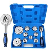 BETOOLL 10pcs Oil Filter Wrench Set, Oil Filter Socket Set with 24, 27, 29, 30, 32, 36, 38, 64, 6...