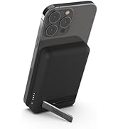 Belkin BoostCharge Wireless Power Bank 5K w/MagSafe Compatible 7.5W Charging, Built-in Pop-up Kic...