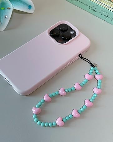 pink hearts phone charm