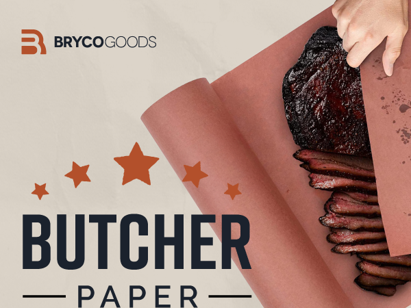 Pink Kraft Butcher Paper Roll - 18 Inch x 175 Feet Meat of all Varieties Unbleached