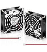 AmRunJe 80mm x 25mm 24V DC Cooling Fan 2PIN Brushless Box Fan for DIY 3D Printer RV Refrigerator ...