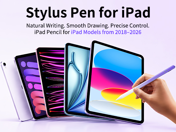 Stylus Pen for iPad, iPad Pencil Alternative to Apple Pencil & Apple Pencil Pro for 2018–2026 iPads