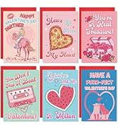 Thboxes 24 Pack Valentines Day Cards, Funny Valentines Card with Envelopes & Stickers, 6 Designs ...