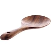Natural Wooden Rice Spoon Non-stick Wooden Rice Paddle Rice Scooper Rice Serving Spoon Rice Spatu...