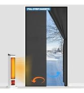 HOMWMPA Magnetic Thermal Insulated Door Curtain for Winter, Fits Door Size 38
