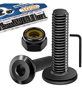 weideer 30pcs 1/4-20 x 1-1/4" Flat Head Hex Socket Cap Screws Nylon Lock Nuts Countersunk Connect...