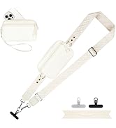 YFWE Clip and Go Strap for Phone with Wallet Crossbody, Adjustable Phone Lanyard with Detachable ...