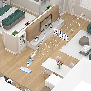 Floor steamer for all floors steam mop