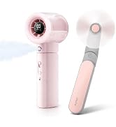 Nezylaf Bundle-2 items: Portable Mini Handheld Fan (15 Hours Runtime, Pocket Design) and Portable...
