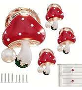 Sutfmwe Mushroom Knobs, Funky Cabinet Drawer Knobs, Unique Mushroom Shaped Pull Handle Knobs for ...