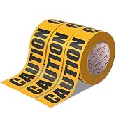 SWRT 3 Rolls Premium Orange Caution Tape, 3 Inch x 1000FT(Total 3000FT) Bright Hazard Tape with B...