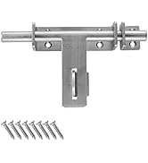 JQK Sliding Bolt Gate Latch, 6.7 Inch (Thick 3.4mm) Heavy Duty 304 Stainless Steel Barrel Bolt wi...