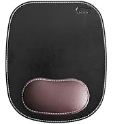 Fosinz Ergonomic Leather Mouse Pad Mat Mousepad with Rest Wrist Support Non-Slip Rubber Base Memo...