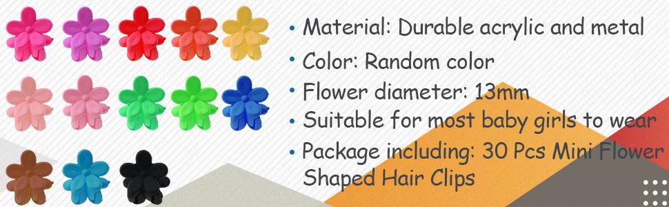 Mini Flower Shaped Hair Clips
