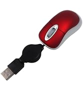 GUGUELEC Super Mini Wired Mouse Red
