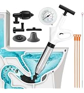 High Pressure Toilet Plunger Heavy Duty, Drain Clog Remover(3pcs) & Sink Snake Drain Hair Removal...