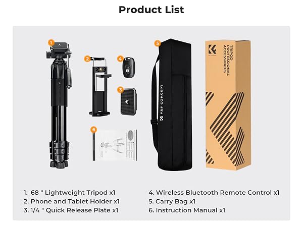 K&F Concept Camera Smartphone Tripod