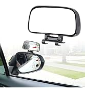 LivTee Blind Spot Mirror, Adjustable Mounted Blindspot Mirror HD Glass Wide Angle View, Side Rear...