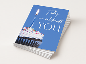 Elegant blue cover suitable for men, women, family, and friends.