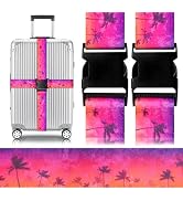 Gutsdoor Luggage Straps for Suitcases Adjustable Travel Belt, Connector Holds Suitcase Bright Col...