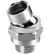 Voolan Solid Metal Shower Head Swivel Ball Adapter, Adjustable Pivot Ball To Adjust Showerhead An...