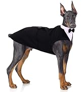 PUMYPOREITY Dog Tuxedo and Bandana Set, Formal Gentleman Dog Attire with Bowtie for Wedding, Birt...