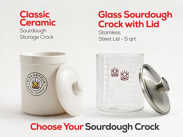 King Arthur Baking Company Classic Sourdough Storage Crock, Ceramic