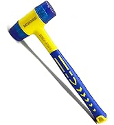 Rubber Mallet, BOOSDEN Double-Faced Rubber Mallet Hammer, Shockproof Anti-Slip Small Rubber Malle...
