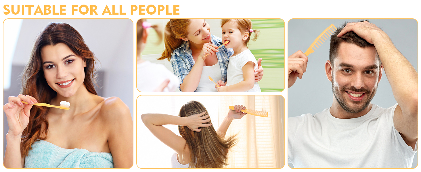 Yellow Disposable Toothbrushes Bulk with Toothpaste and Comb