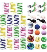 AGYM Cat Toys for Indoor Cats, 35 Packs Interactive Cat Toys Set with Colorful Springs, Mouse Cat...
