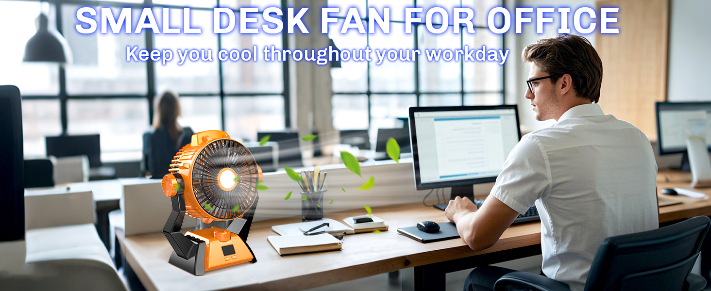 rechargeable camping fan with light