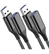 USB Extension Cable 6.6ft 2-Pack, sweguard USB 3.0 Extender Cable USB Type A Male to Female High ...