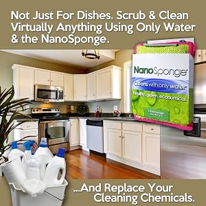 nano sponge nano towels nana cleaning kitchen bathroom dish scrub sponges