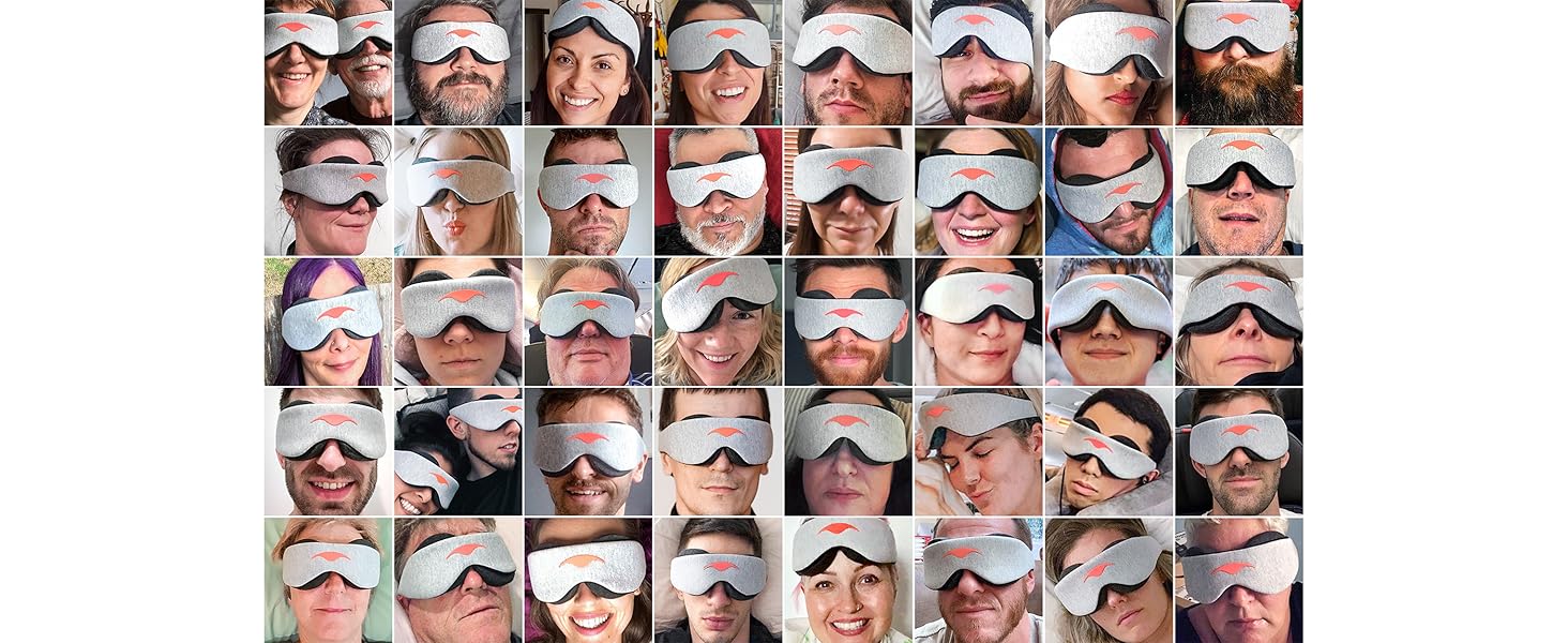 happy users of manta sleep mask for deep rest and prolonged sleep for more energy