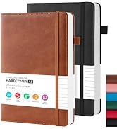 Lined Journal Notebook, A5 (5.7'' x 8.4"), 2 Pack Journaling Notebooks for Women Men Writing Work...