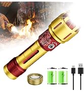 SKYFIRE 2503 LED Rechargeable Flashlights, 10000mAh Super Bright 3000 High Lumens Flashlight Zoom...