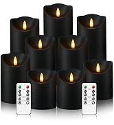 Nimiko Flameless Candles with Remote, Battery Operated Flickering Flameless Candles, LED Candles ...