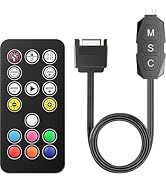GSCOLER ARGB Controller Kit with 17 Key Remote Control, Mini RGB PC Fans Controller Kit - Multipl...