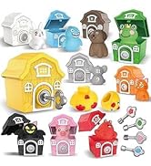 Grarain Toddler Farm Animals Toys, Upgraded Keys Barn Match Game, Montessori Educational Color Sh...