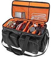 Trunab DJ Cable File Bag with Detachable Padded Bottom and Dividers, Travel Gig Bag for Professio...