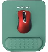 memzuoix Cyan Ergonomic Mouse Pad with Wrist Rest Support,Premium Memory Foam Cushioning for Pain...