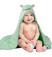 SUNLAND Hooded Baby Towel Ultra Soft Baby Bath Towel Cute Absorbent Baby Hooded Bath Towel for Gi...