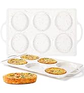 CAKETIME Muffin Top Pan Non Stick,4 Inch Metal Frame Round Egg Baking Pan for Oven English Muffin...