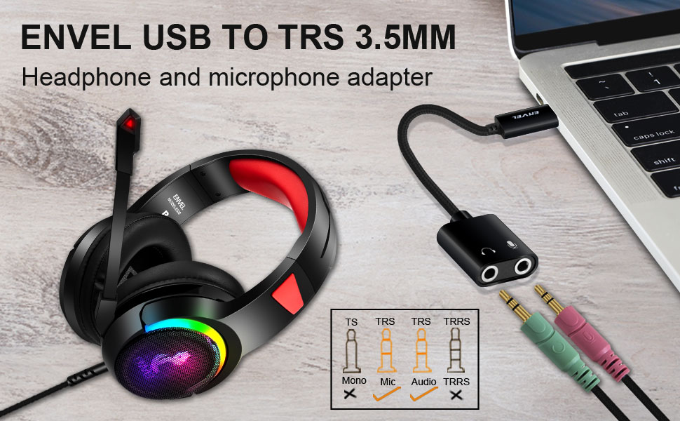 ENVEL Headphone adapter USB Sound Card