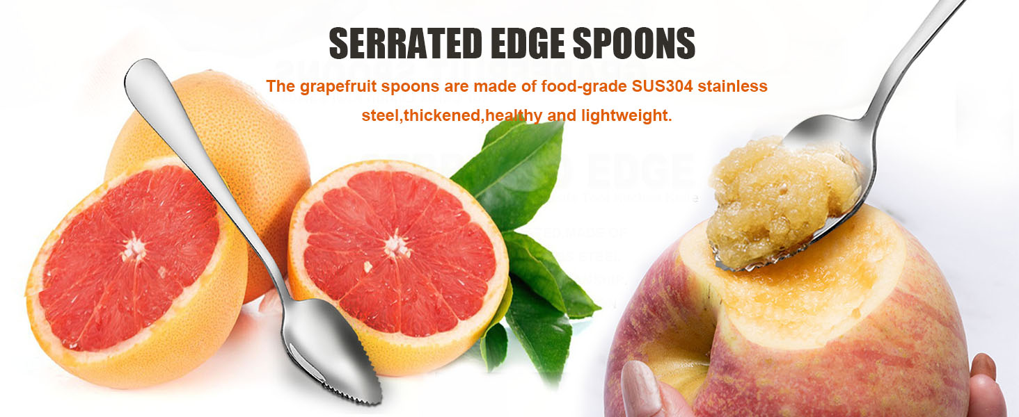 stainless steel grapefruit spoons