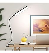 Vansuny Clip on Light LED Desk Lamp with Eye-Caring LED Light and Metal Clip, 11 Level Brightness...