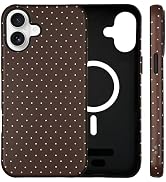 SenRiCase for iPhone 17 Case Cute Polka Dot Phone Case Compatible with MagSafe, Dual-Layer Shock ...