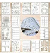 Bullet Journals Supplies Notebook, Productivity Journaling Stencils Set for Dotted Journals, DIY ...