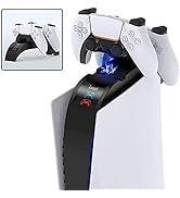 Controller Charging Station for PS5, YUANHOT Dual Purpose Fast Controller Charger Dock Accessorie...